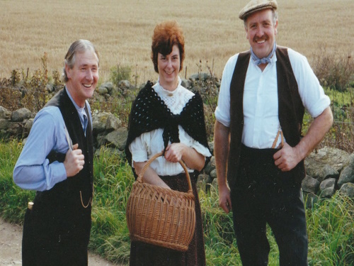 Typical country folk 1940s dressed in going out clothes feature in our therapy clips.